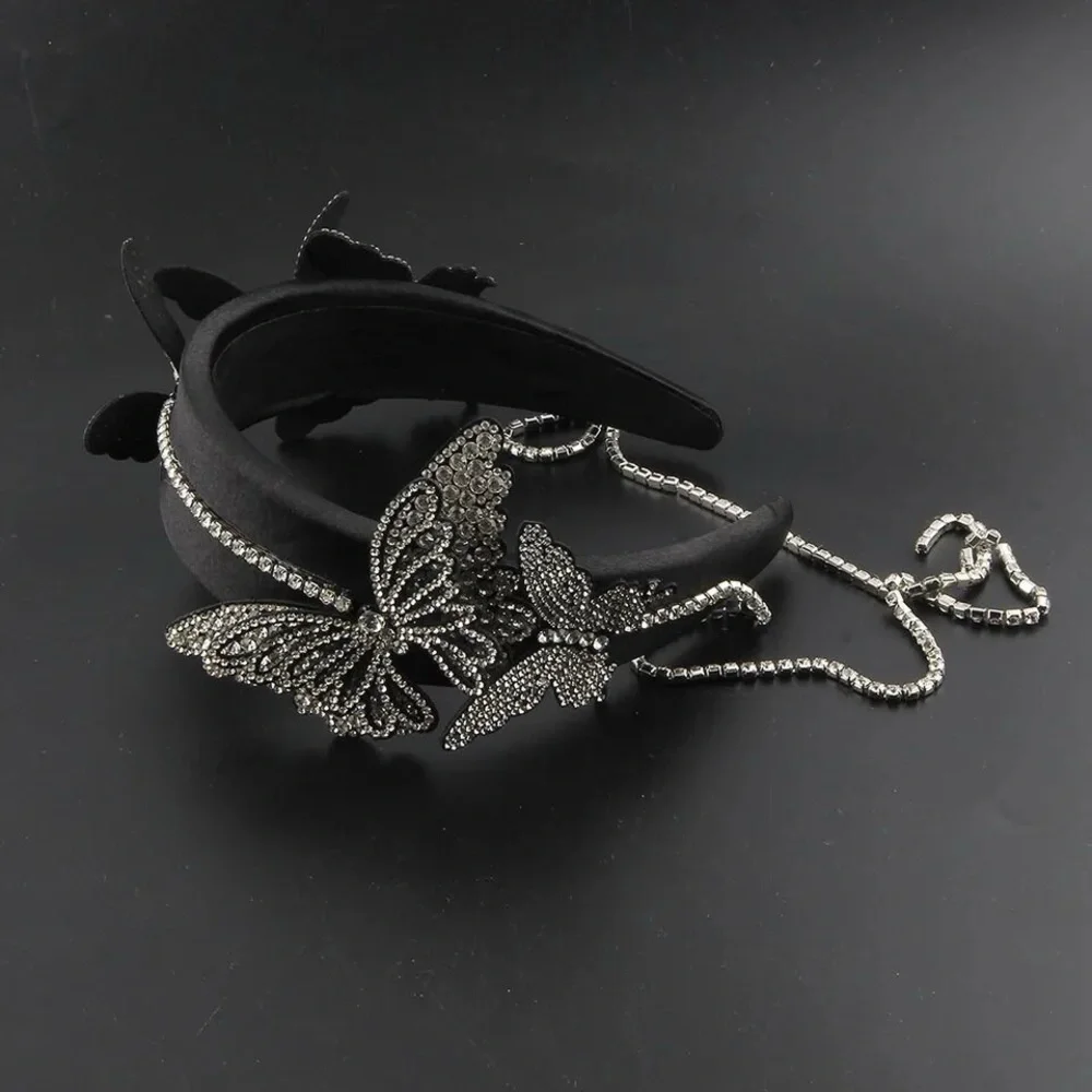 Silver Butterfly Embellished Headband